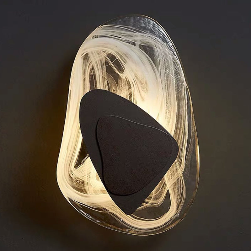 Modern Nordic Sconce Light Fixture 1 Light Glass Wall Mount Lighting Light Luxury Sconce for Bedroom Clearhalo 'Cast Iron' 'Glass' 'Industrial' 'Modern wall lights' 'Modern' 'Tiffany' 'Traditional wall lights' 'Wall Lamps & Sconces' 'Wall Lights' Lighting' 2594614