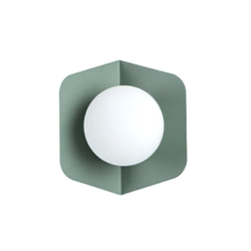 Macaroon Metal Sconce Indoor Decoration Nordic Modern Style LED Light Green Clearhalo 'Wall Lamps & Sconces' 'Wall Lights' Lighting' 2594626