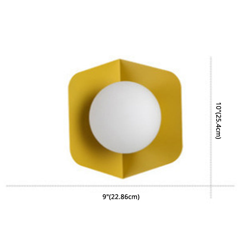 Macaroon Metal Sconce Indoor Decoration Nordic Modern Style LED Light Clearhalo 'Wall Lamps & Sconces' 'Wall Lights' Lighting' 2594628