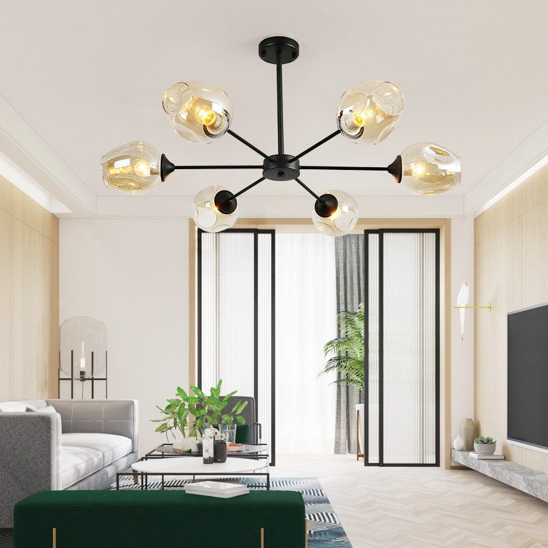 Whiskey Glass Shape Branch Suspended Light Contemporary Simplicity Hanging Lamp for Living Room Clearhalo 'Ceiling Lights' 'Chandeliers' 'Modern Chandeliers' 'Modern' Lighting' 2600207
