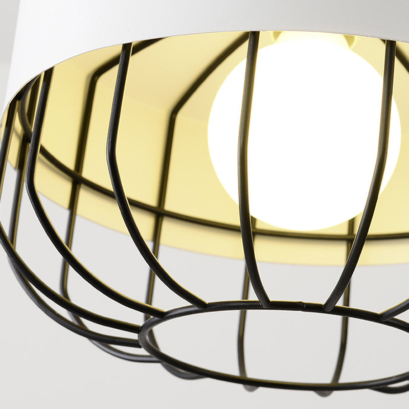 Black/White Bowl/Cone Shade Hanging Light Lamp Loft Metal 1 Head Pendant Lamp for Dining Table Clearhalo 'Art Deco Pendants' 'Black' 'Cast Iron' 'Ceiling Lights' 'Ceramic' 'Crystal' 'Industrial Pendants' 'Industrial' 'Metal' 'Middle Century Pendants' 'Pendant Lights' 'Pendants' 'Rustic Pendants' 'Tiffany' Lighting' 260034