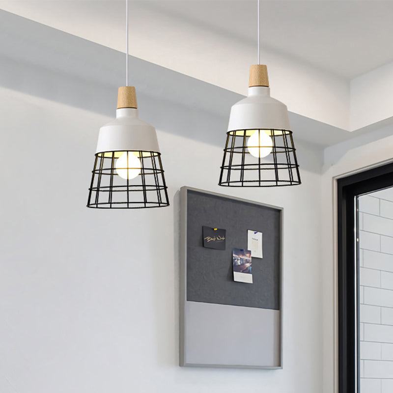 Black/White Bowl/Cone Shade Hanging Light Lamp Loft Metal 1 Head Pendant Lamp for Dining Table Clearhalo 'Art Deco Pendants' 'Black' 'Cast Iron' 'Ceiling Lights' 'Ceramic' 'Crystal' 'Industrial Pendants' 'Industrial' 'Metal' 'Middle Century Pendants' 'Pendant Lights' 'Pendants' 'Rustic Pendants' 'Tiffany' Lighting' 260036