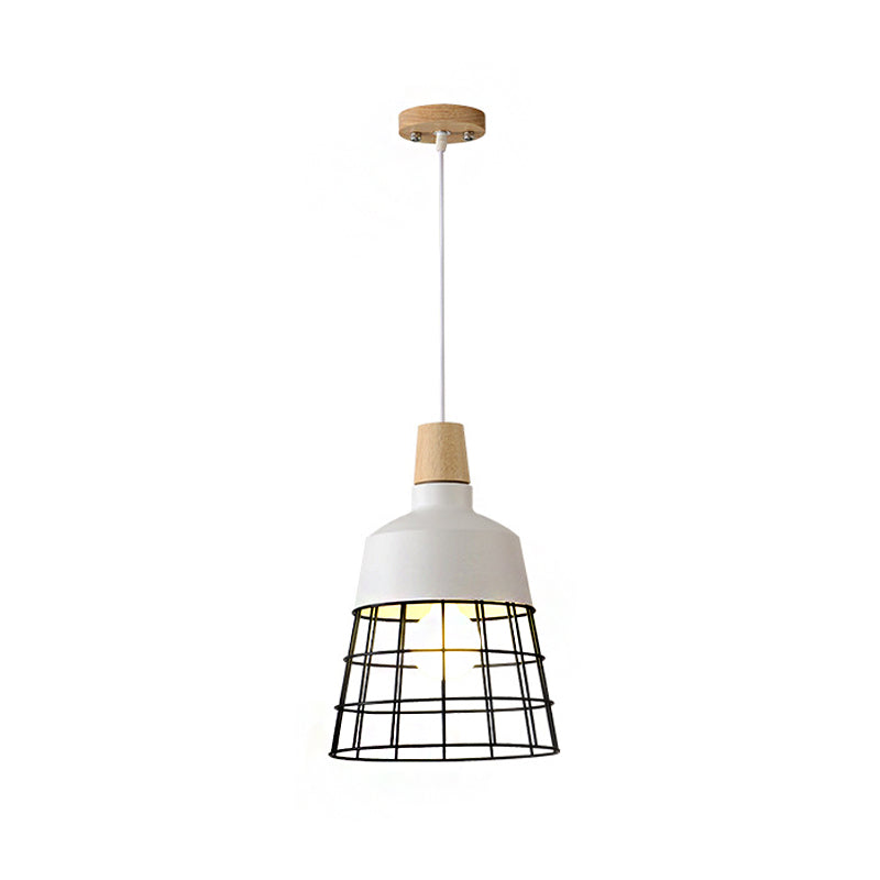 Black/White Bowl/Cone Shade Hanging Light Lamp Loft Metal 1 Head Pendant Lamp for Dining Table Clearhalo 'Art Deco Pendants' 'Black' 'Cast Iron' 'Ceiling Lights' 'Ceramic' 'Crystal' 'Industrial Pendants' 'Industrial' 'Metal' 'Middle Century Pendants' 'Pendant Lights' 'Pendants' 'Rustic Pendants' 'Tiffany' Lighting' 260037