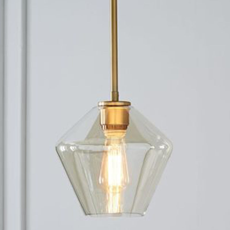 Minimalism Hanging Ceiling Light Cup-Shape Pendant Lighting Fixture with Glass Shade Champagne 9" Clearhalo 'Ceiling Lights' 'Pendant Lights' 'Pendants' Lighting' options 2602831_ee3ddf08-2d7a-4813-8e56-9d132ba3ca56