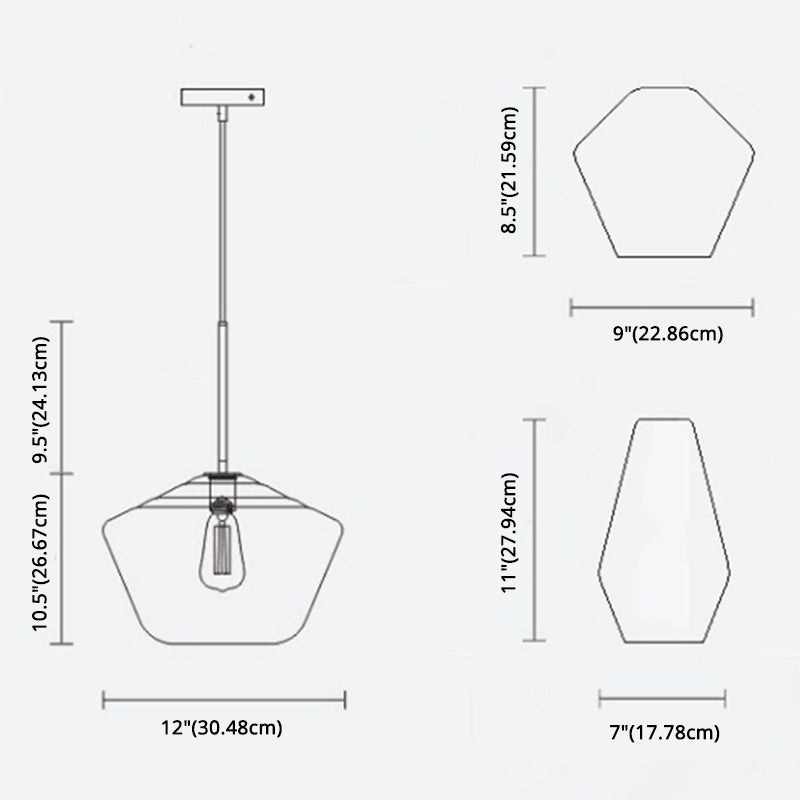 Minimalism Hanging Ceiling Light Cup-Shape Pendant Lighting Fixture with Glass Shade Clearhalo 'Ceiling Lights' 'Pendant Lights' 'Pendants' Lighting' options 2602837