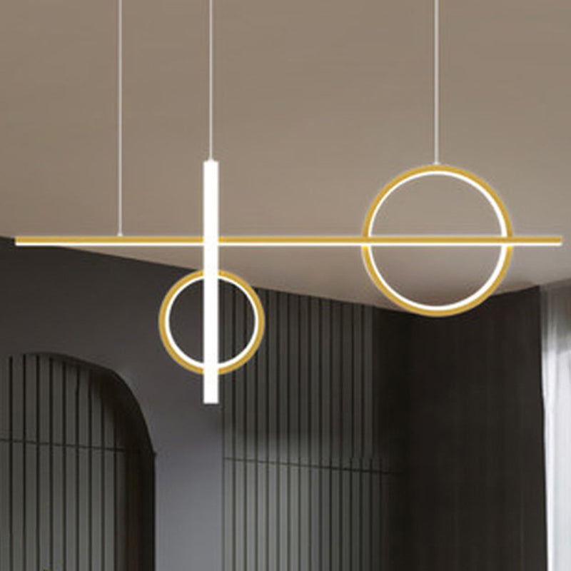 LED Parlour Pendant Lighting Fixture Contemporary Ceiling Suspension Lamp with Lines Acrylic Shade Clearhalo 'Ceiling Lights' 'Island Lights' 'Lighting' 2602890
