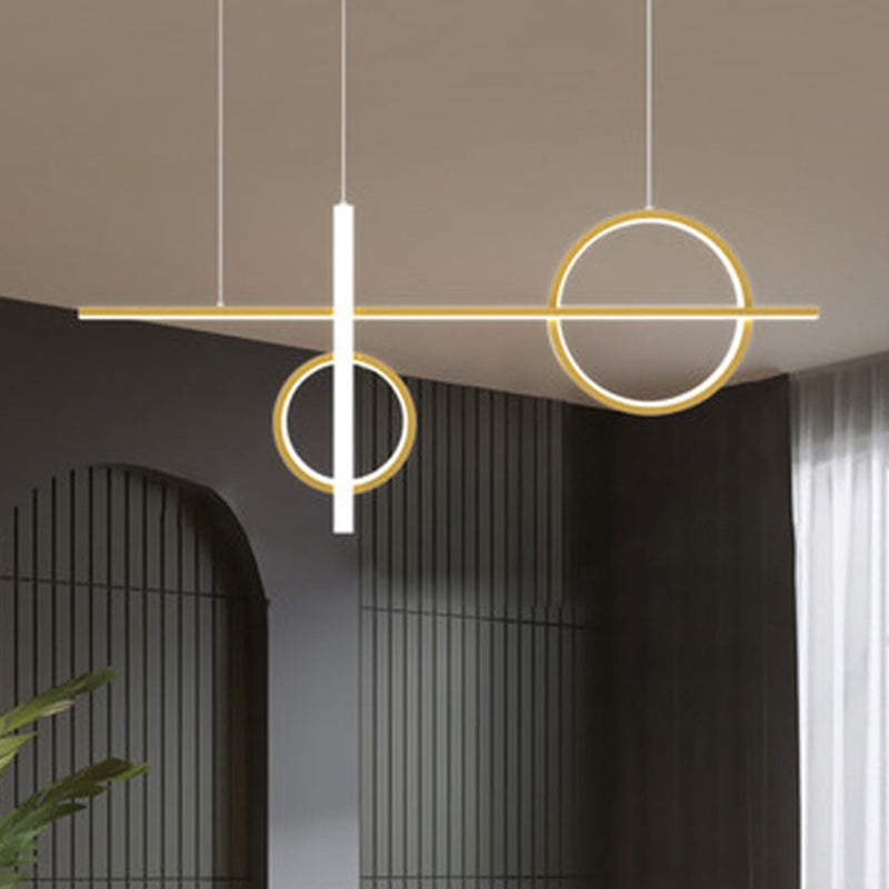 LED Parlour Pendant Lighting Fixture Contemporary Ceiling Suspension Lamp with Lines Acrylic Shade Clearhalo 'Ceiling Lights' 'Island Lights' 'Lighting' 2602894