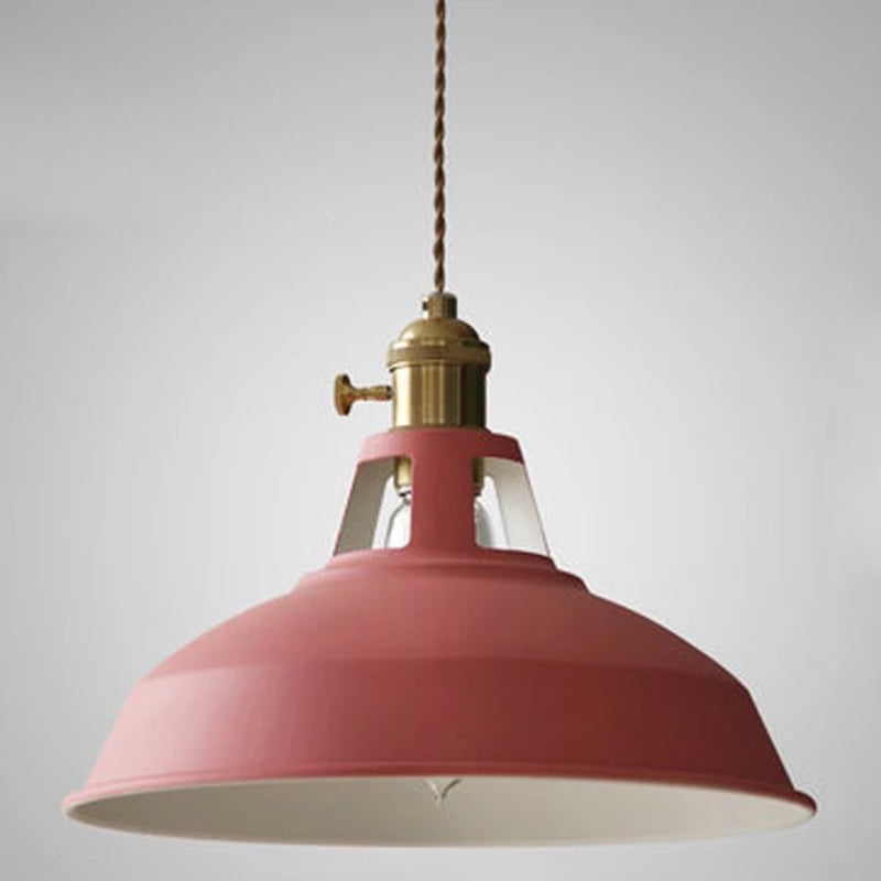 Barn Pendant Lighting Fixture Contemporary Style Metal Hanging Pendant Lamp for Restaurant Red Clearhalo 'Ceiling Lights' 'Pendant Lights' 'Pendants' Lighting' 2604158