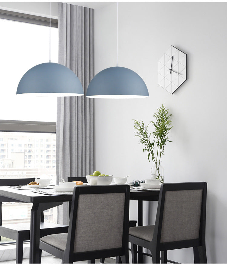 Contemporary Dome Pendant Lighting Fixture Metal Dinning Room Hanging Pendant Light Clearhalo 'Ceiling Lights' 'Pendant Lights' 'Pendants' Lighting' 2604300