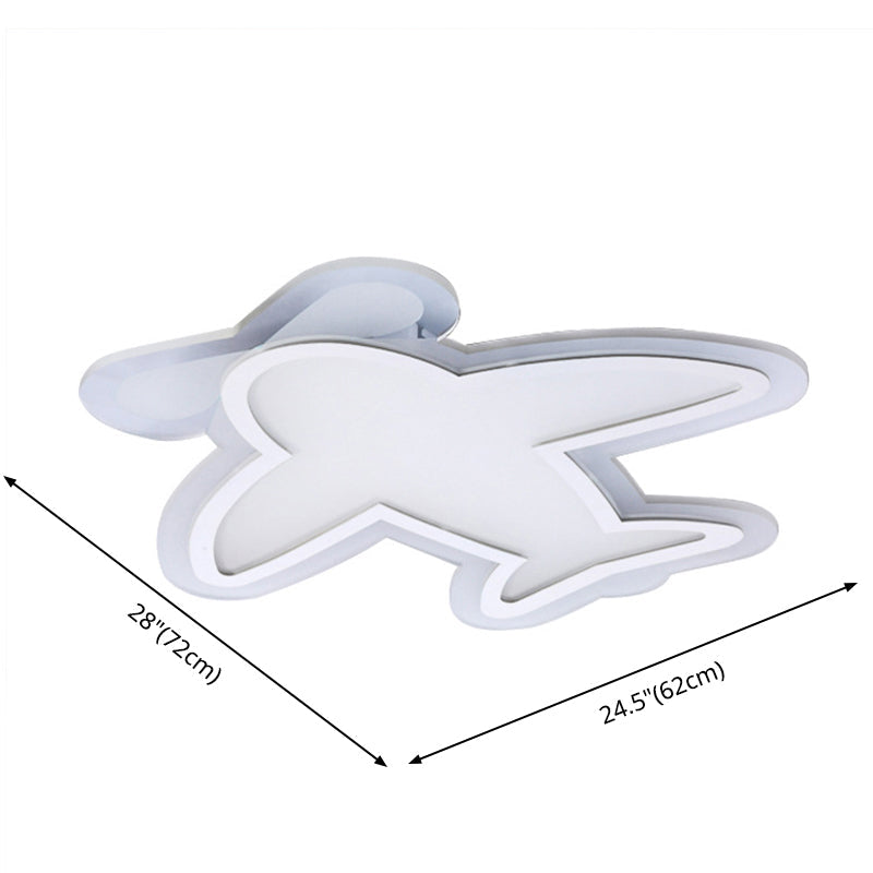 Acrylic Plane Flush-Mount Light Fixture Minimalist LED Close to Ceiling Lamp in White Clearhalo 'Ceiling Lights' 'Close To Ceiling Lights' 'Lighting' 2604497