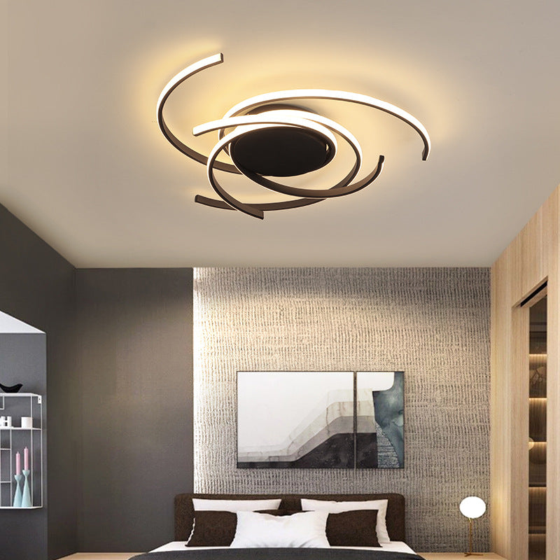 Modern Style Spiral Flush Mount Ceiling Light Metal LED Bedroom Ceiling Light Fixture Clearhalo 'Ceiling Lights' 'Close To Ceiling Lights' 'Lighting' 2604712