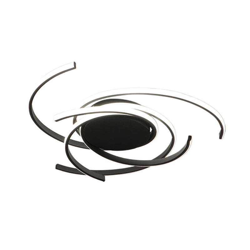 Modern Style Spiral Flush Mount Ceiling Light Metal LED Bedroom Ceiling Light Fixture Clearhalo 'Ceiling Lights' 'Close To Ceiling Lights' 'Lighting' 2604713