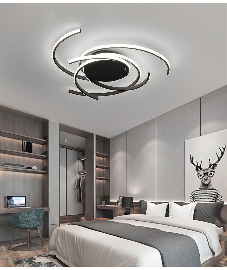 Modern Style Spiral Flush Mount Ceiling Light Metal LED Bedroom Ceiling Light Fixture Clearhalo 'Ceiling Lights' 'Close To Ceiling Lights' 'Lighting' 2604716