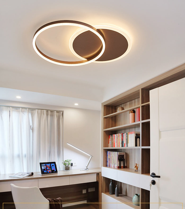 Circle Flush Mount Light Fixtures Ultra-Contemporary Metal Ceiling Light Fixtures for Living Room Clearhalo 'Ceiling Lights' 'Close To Ceiling Lights' 'Lighting' 2605646