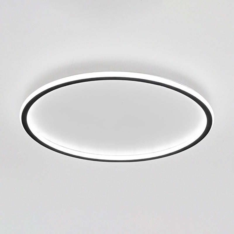 Round Flushmount Lights Contemporary Aluminum Ceiling Mounted Fixture for Living Room Clearhalo 'Ceiling Lights' 'Close To Ceiling Lights' 'Lighting' 2605688