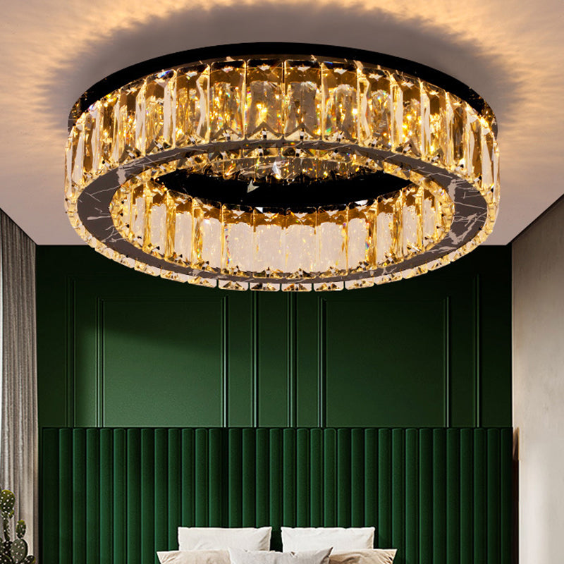 Round Flush Mount Ceiling Light Fixture Contemporary Crystal Ceiling Light Fixtures Clearhalo 'Ceiling Lights' 'Close To Ceiling Lights' 'Lighting' 2605960