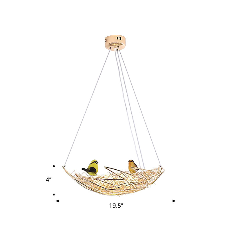 Nest Metal Art Deco Chandelier Lighting 19.5"/21.5" Wide 6/9 Lights Hanging Ceiling Lamp in Gold Clearhalo 'Ceiling Lights' 'Chandeliers' 'Close To Ceiling Lights' 'Glass shade' 'Glass' 'Modern Chandeliers' 'Modern' Lighting' 260651