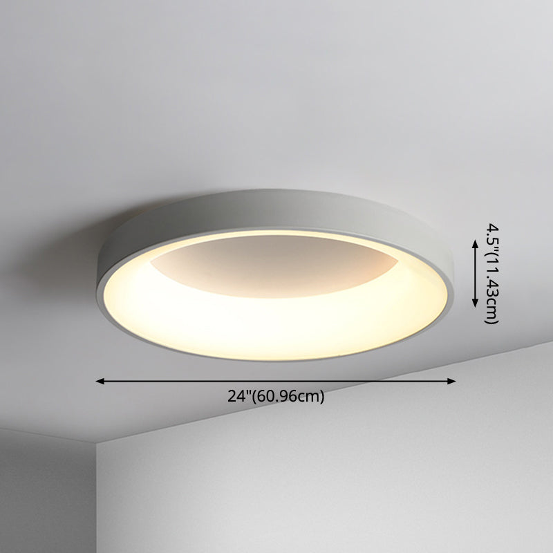 Metal Circular Flush mount Ceiling Lamp Nordic Style LED Flush Mount Lighting for Bedroom Clearhalo 'Ceiling Lights' 'Close To Ceiling Lights' 'Lighting' 2609786