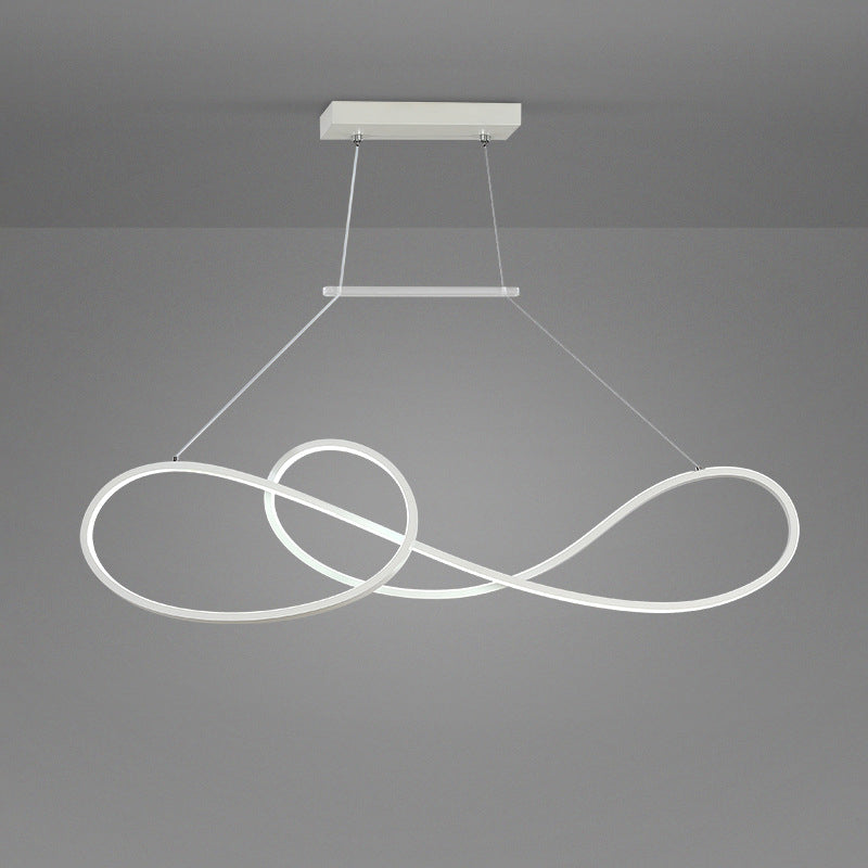 LED Strip Island Light Fixture Minimalist Metal Dining Room Linear Pendant Lighting Clearhalo 'Ceiling Lights' 'Island Lights' 'Lighting' 2612476