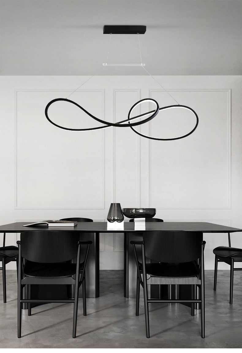 LED Strip Island Light Fixture Minimalist Metal Dining Room Linear Pendant Lighting Clearhalo 'Ceiling Lights' 'Island Lights' 'Lighting' 2612487