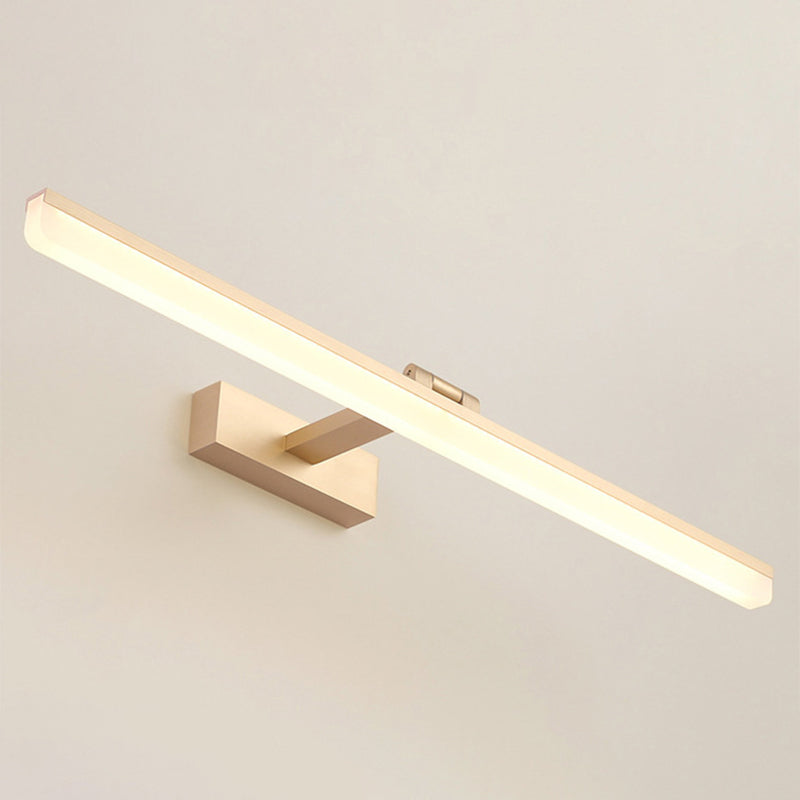 Modern Style Armed LED Wall Mounted Vanity Lights Metal Simple Bathroom Vanity Sconce Clearhalo 'Vanity Lights' 'Wall Lights' Lighting' 2616848