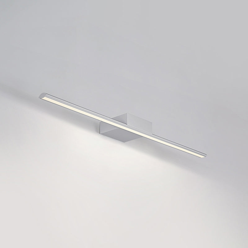 Nordic Vanity Lamp Modern Simplicity LED Wall Mounted Mirror Front for Bathroom White 16" 4.5" Clearhalo 'Vanity Lights' 'Wall Lights' Lighting' 2616857