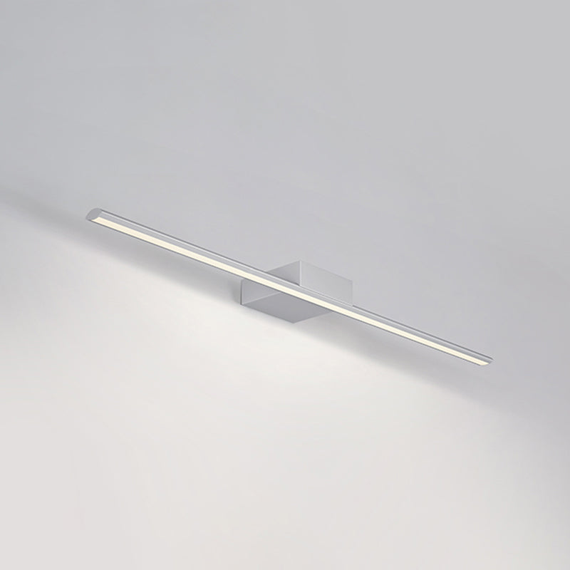 Nordic Vanity Lamp Modern Simplicity LED Wall Mounted Mirror Front for Bathroom White 23.5" 4.5" Clearhalo 'Vanity Lights' 'Wall Lights' Lighting' 2616858