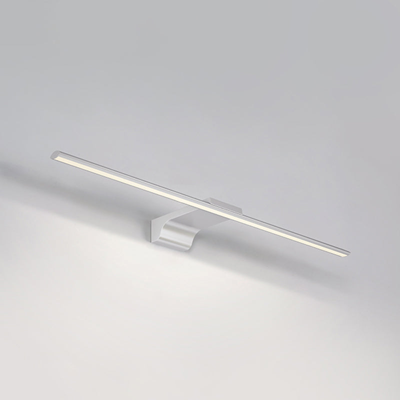 Nordic Vanity Lamp Modern Simplicity LED Wall Mounted Mirror Front for Bathroom White 23.5" 7" Clearhalo 'Vanity Lights' 'Wall Lights' Lighting' 2616862