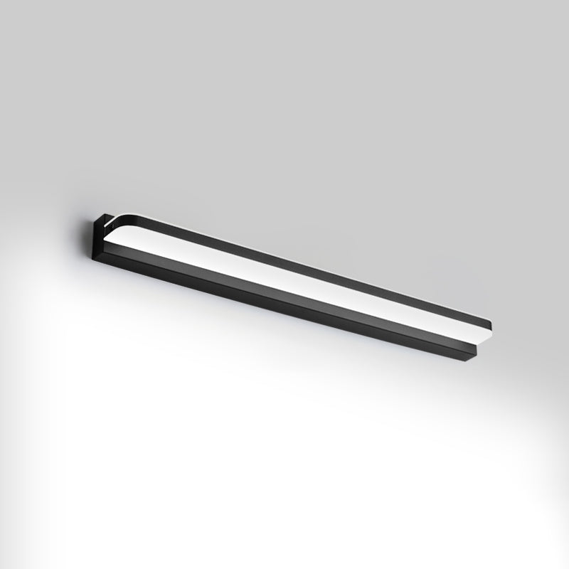 Linear Vanity Lighting Ideas Modern Style Wall Lamp in Multiple Sightless for Bathroom Black 24.5" White Clearhalo 'Vanity Lights' 'Wall Lights' Lighting' 2616907