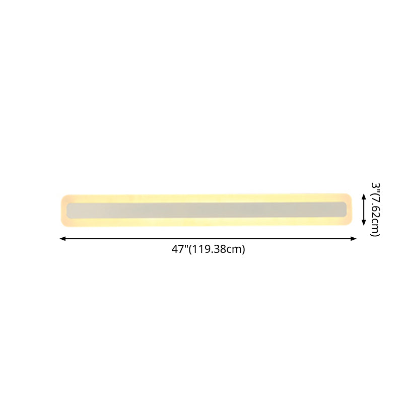 Rectangular Acrylic LED Wall Mount Light Fixture Nordic Waterproof Vanity Wall Sconce for Bathroom Clearhalo 'Vanity Lights' 'Wall Lights' Lighting' 2616928