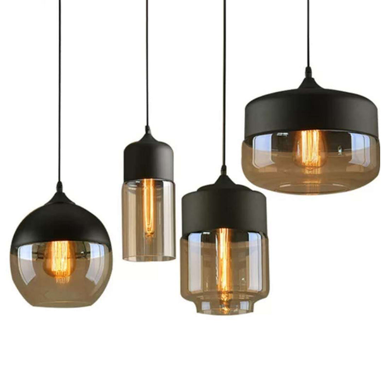 1 Light Pendant Lighting Retro Industrial Style Glass Pendant Ceiling Lights for Restaurant Clearhalo 'Ceiling Lights' 'Pendant Lights' 'Pendants' Lighting' 2617442