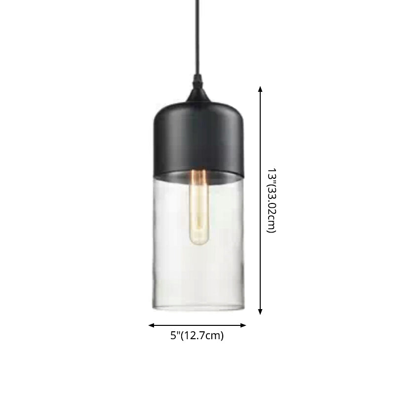 1 Light Pendant Lighting Retro Industrial Style Glass Pendant Ceiling Lights for Restaurant Clearhalo 'Ceiling Lights' 'Pendant Lights' 'Pendants' Lighting' 2617446
