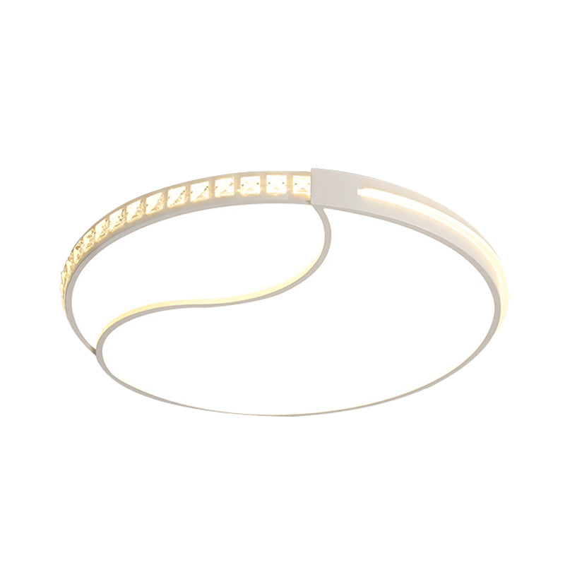 16.5���/20.5���/24.5��� W White LED Ceiling Mount Simple Acrylic Round Flush Light Fixture in Warm/White Light Clearhalo 'Ceiling Lights' 'Close To Ceiling Lights' 'Close to ceiling' 'Flush mount' Lighting' 262574