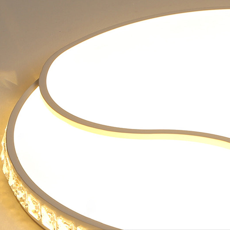16.5���/20.5���/24.5��� W White LED Ceiling Mount Simple Acrylic Round Flush Light Fixture in Warm/White Light Clearhalo 'Ceiling Lights' 'Close To Ceiling Lights' 'Close to ceiling' 'Flush mount' Lighting' 262578