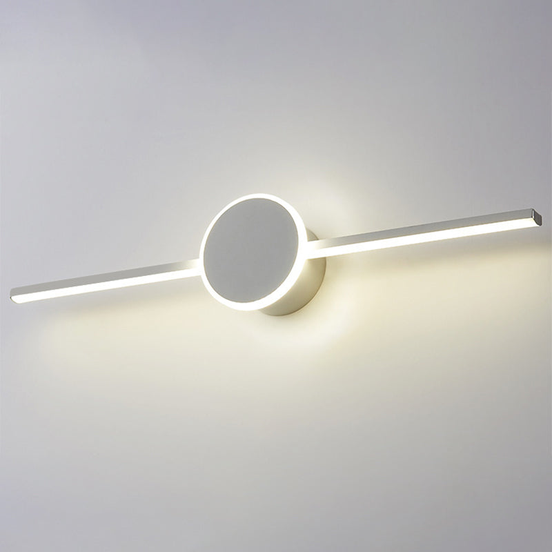 Linear Vanity Wall Light Fixtures Modern Minimalist Style Metal Single Vanity Light Clearhalo 'Vanity Lights' 'Wall Lights' Lighting' 2627056