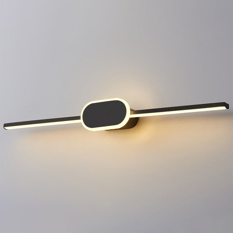 Linear Vanity Wall Light Fixtures Modern Minimalist Style Metal Single Vanity Light Clearhalo 'Vanity Lights' 'Wall Lights' Lighting' 2627060