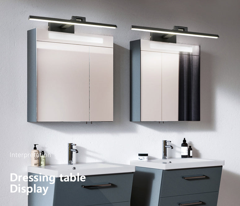 Linear LED Vanity Light Fixtures Modern Minimalist Style Metal Single Vanity Light Clearhalo 'Vanity Lights' 'Wall Lights' Lighting' 2627146