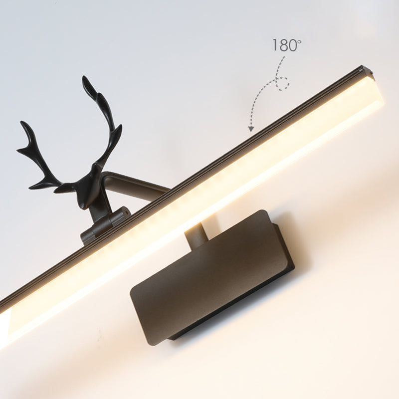 Nordic Light Extravagant Style Rectangular Vanity Wall Light Metal Single Vanity Light Clearhalo 'Vanity Lights' 'Wall Lights' Lighting' 2627167
