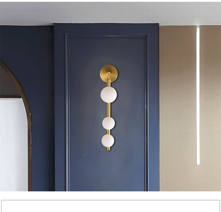 Spherical Vanity Wall Light Modern Luxury Style Glass 3 Light Vanity Light Clearhalo 'Vanity Lights' 'Wall Lights' Lighting' 2627356