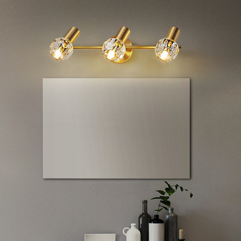 Circle Vanity Wall Light Fixtures Modern Luxury Style Copper Vanity Lights Clearhalo 'Vanity Lights' 'Wall Lights' Lighting' 2627370