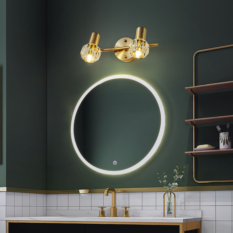 Circle Vanity Wall Light Fixtures Modern Luxury Style Copper Vanity Lights Clearhalo 'Vanity Lights' 'Wall Lights' Lighting' 2627373
