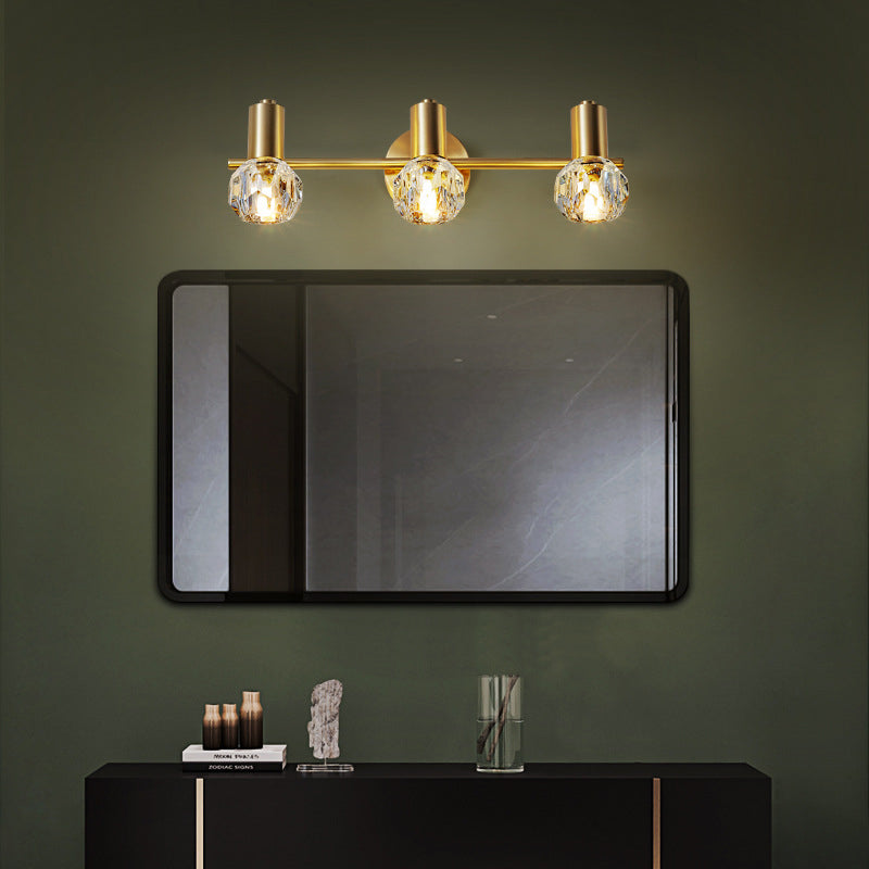 Circle Vanity Wall Light Fixtures Modern Luxury Style Copper Vanity Lights Clearhalo 'Vanity Lights' 'Wall Lights' Lighting' 2627374
