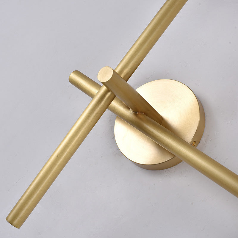 Modern Simplicity Wall Mounted Light Creative Crisscross in Gold Finish Sconce Light for Bedroom Clearhalo 'Wall Lamps & Sconces' 'Wall Lights' Lighting' 2627519