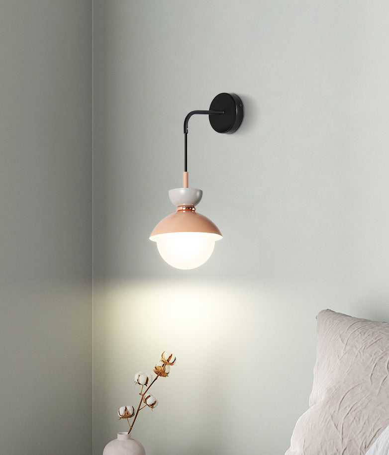 Macaroon Mini Wall Sconce Nordic Colorful Indoor Decoration Wall Lighting for Bedroom Corridor Clearhalo 'Wall Lamps & Sconces' 'Wall Lights' Lighting' 2627808