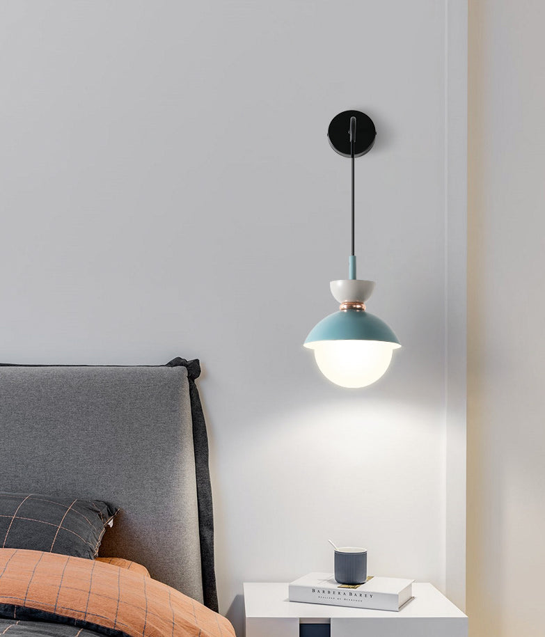 Macaroon Mini Wall Sconce Nordic Colorful Indoor Decoration Wall Lighting for Bedroom Corridor Clearhalo 'Wall Lamps & Sconces' 'Wall Lights' Lighting' 2627810