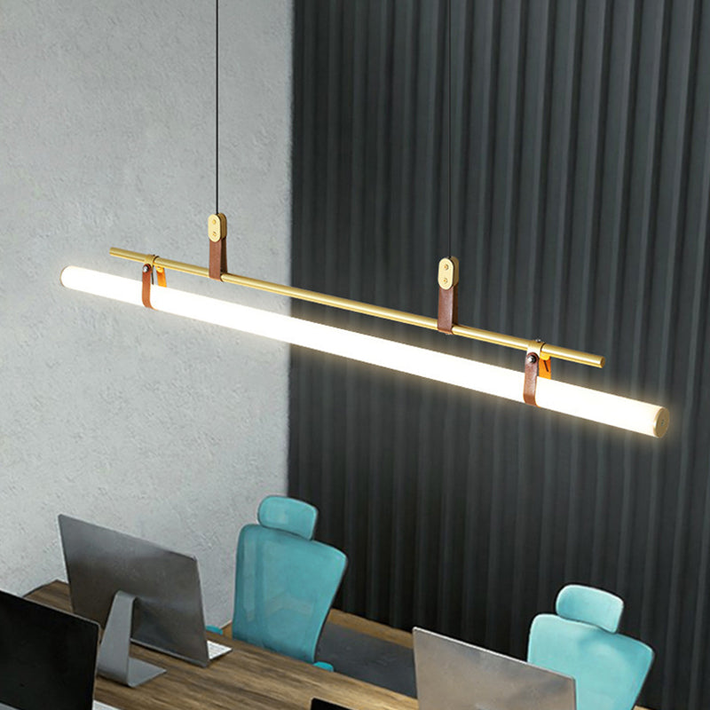 Pole Shaped Acrylic Island Pendant Light Simple LED Hanging Lamp for Dining Room Clearhalo 'Ceiling Lights' 'Island Lights' 'Lighting' 2628137