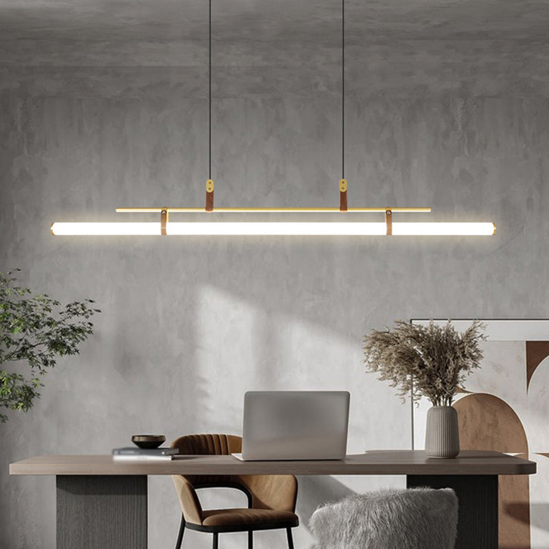 Pole Shaped Acrylic Island Pendant Light Simple LED Hanging Lamp for Dining Room Clearhalo 'Ceiling Lights' 'Island Lights' 'Lighting' 2628142
