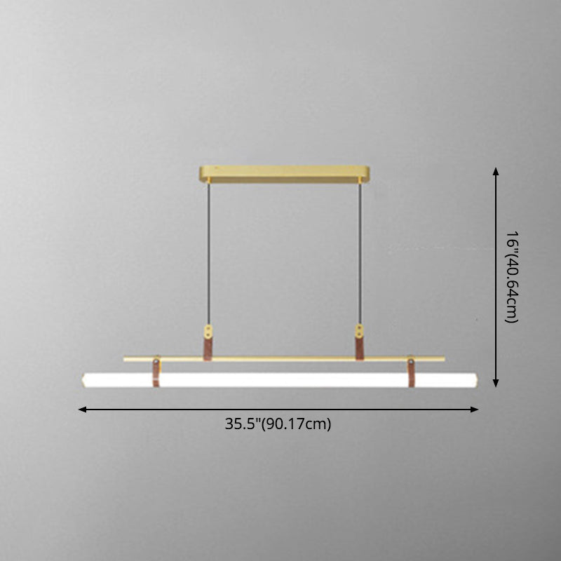 Pole Shaped Acrylic Island Pendant Light Simple LED Hanging Lamp for Dining Room Clearhalo 'Ceiling Lights' 'Island Lights' 'Lighting' 2628146