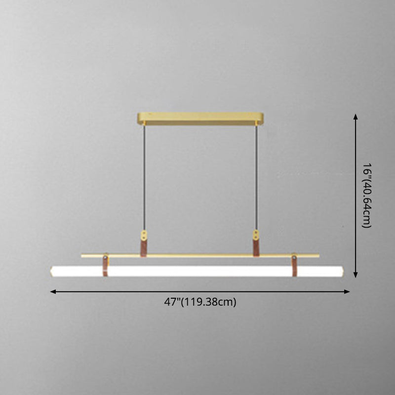 Pole Shaped Acrylic Island Pendant Light Simple LED Hanging Lamp for Dining Room Clearhalo 'Ceiling Lights' 'Island Lights' 'Lighting' 2628147