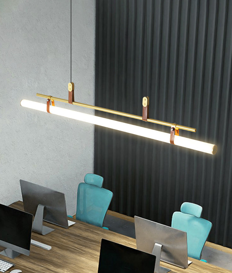 Pole Shaped Acrylic Island Pendant Light Simple LED Hanging Lamp for Dining Room Clearhalo 'Ceiling Lights' 'Island Lights' 'Lighting' 2628151